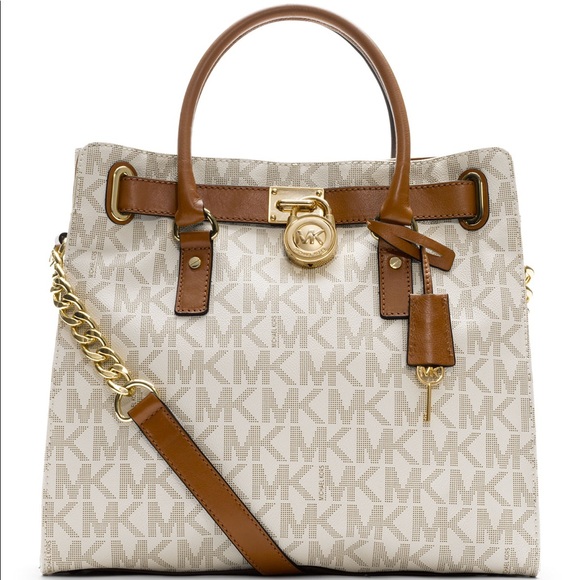 Michael Kors Handbags - MICHAEL KORS SIGNATURE HAMILTON HANDBAG/TOTE